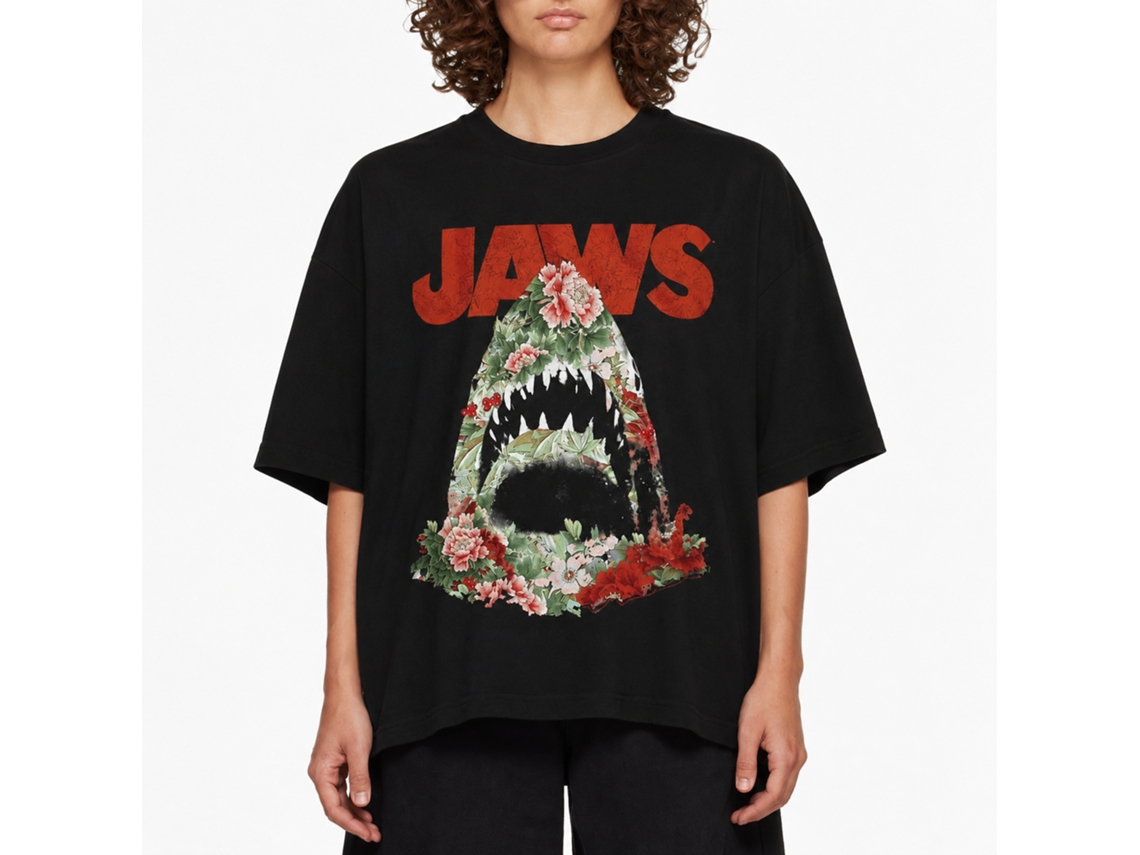 Rockinstone Jaws Movie Inferior Black Adult T-shirt Size:xxxl
