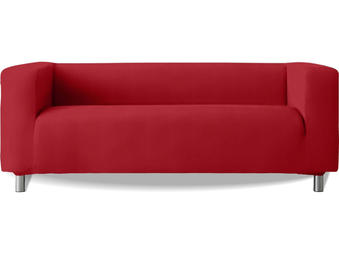 Capa para Sofá Klippan de Braços Altos Tecido Elástico MILICA Aruba  (Poliéster - 190 cm -  Vermelho)