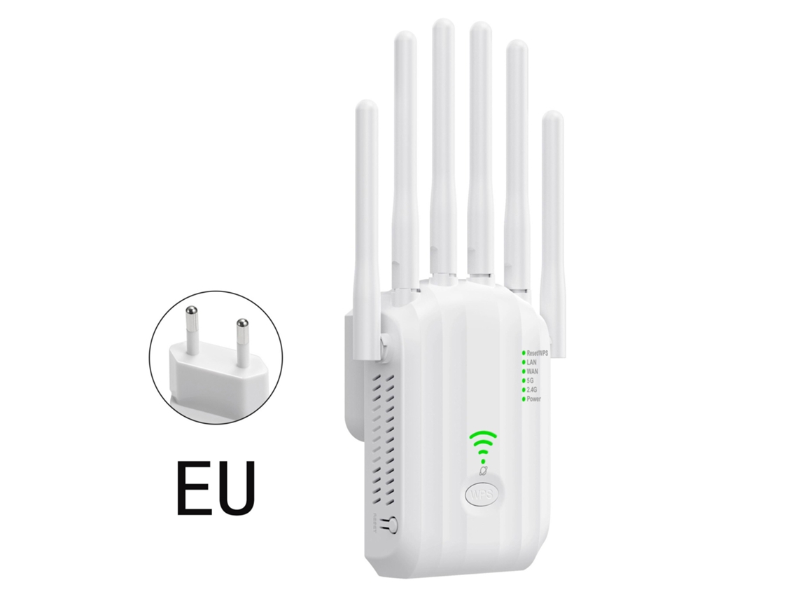 Extensor Wifi 6 Antenas Externas Banda Dupla 2,4ghz 5ghz Para Casa Czhhmart 1200mbps Branco