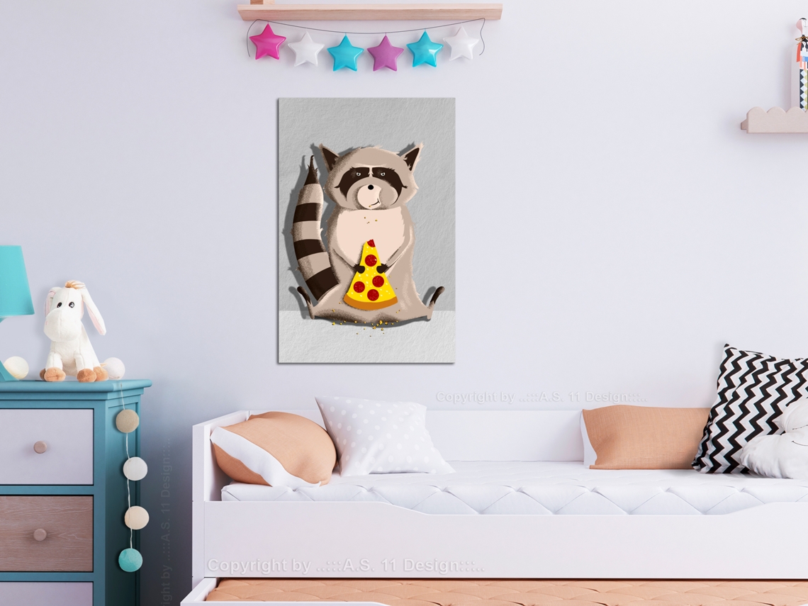 Quadro ARTGEIST Gourmand Raccoon (1 Part) Vertical (40x60)