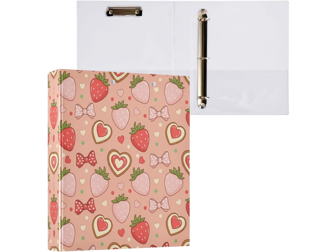 Pasta de Argolas com 3 Furos para Papel Tamanho Carta , Organizador Fichário Redondas e Pranch (27,9 X 21,6 Cm)