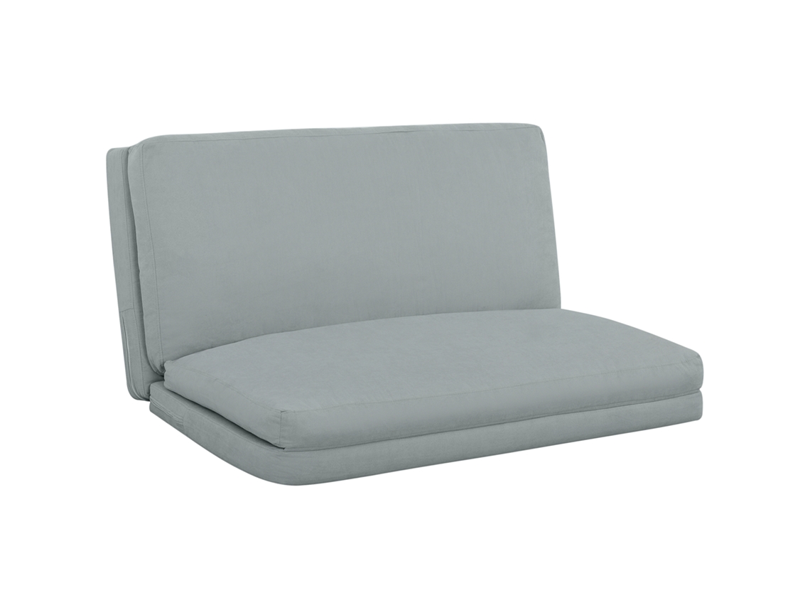 Sofá conversível, dobrável, 4 partes, carga 240kg, Cinza, 137,5x85,5x74cm | S/MARCA