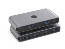 Interruptor KVM USB 3.0 4 portas para 2 unidades 2 entradas 4 saídas Interruptor USB 3.0 para impressora, teclado, mouse, unidade flash USB, scanner Lalalamoli