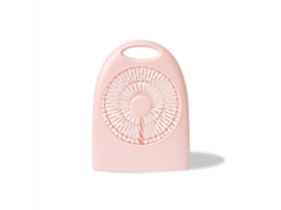 Laxiscreed Ventilador Portátil Rosa Com Power Bank – 6" E 3 Velocidades Ajustáveis Via Usb