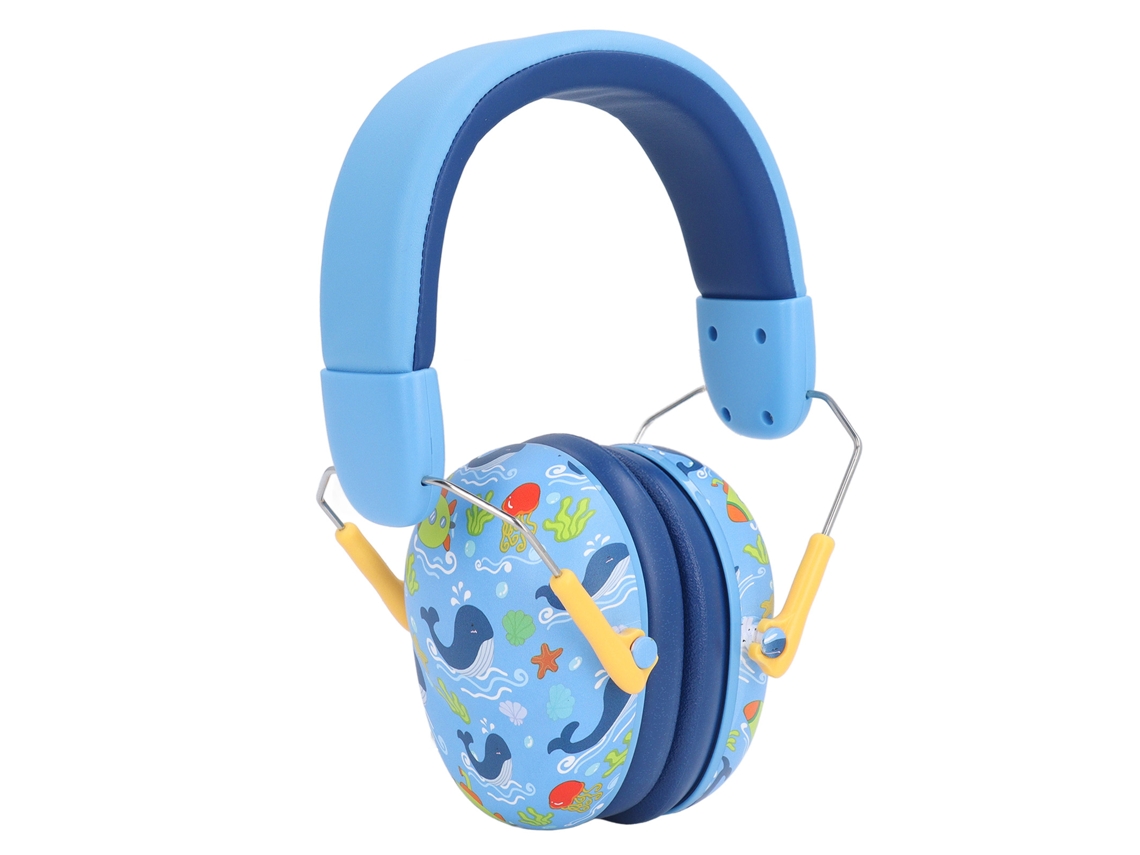 Primerox protetor Auricular Anti ruído para Bebê Isolamento Acústico Forro Duplo Azul