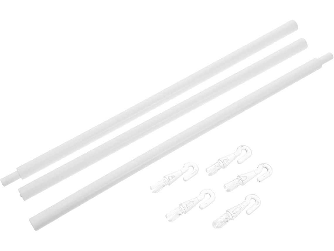 Conjunto De Varão Vertical Para Persiana Em Pp Com Gancho Fácil Manuseio, Acessório Para Reparo De Persianas Internas, 1 Conjunto