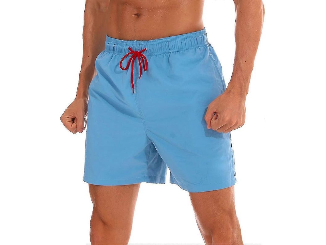 Bermudas De Praia Sem Mangas Com Cordão De Ajuste Arcweg304427us Azul Claro Vermelho