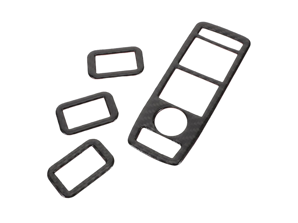 Camadas de fibra de carbono para botões de reguladores de janelas com adesivos de resina epóxi.