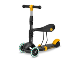 Trotinete De Três Rodas Ricokids Cubi Preto E Laranja