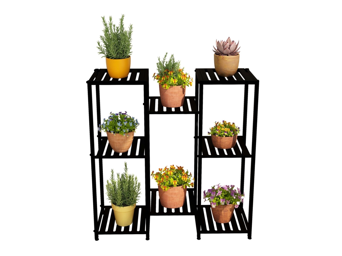 Suporte Para Plantas Em Aço Com Vários Níveis
