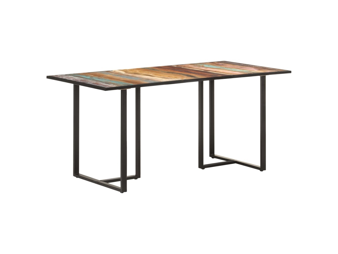 Vidaxl Mesa De Jantar 160 Cm Madeira Recuperada Maciça