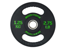 Disco de Musculação BODYTONE de Borracha de com Pega 1,25 kg