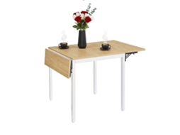 Mesa de Jantar Dupla para 2 a 4 Pessoas com Design Compacto e Efeito Compacto Madeira