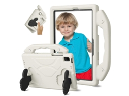 Capa de EVA ultramacia com suporte para polegar para Samsung Galaxy Tab A9, branco Hengrongshen