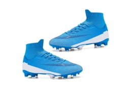 Chuteiras De Futebol Masculino Adulto Com Espículas Antiderrapantes Para Campo Verde Treinamento E Jogo Azul Tamanho 42