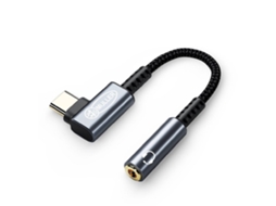 Adaptador de Áudio para Celular, Usb Type C 90 Graus para Trss 3,5 Mm, 16 Bits 48 Khz Dac Adc AOZORZ