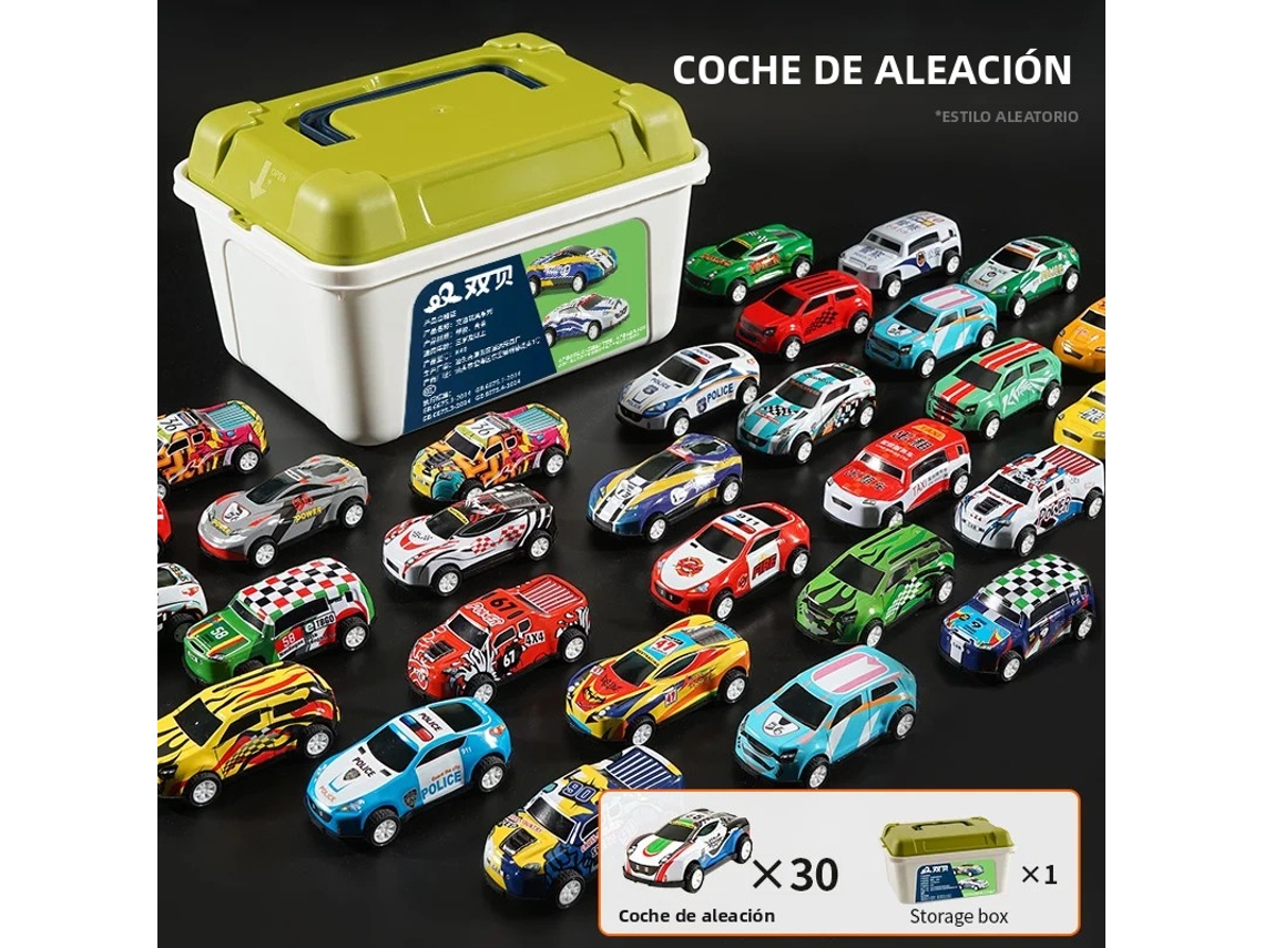 (30 Veículos) Carrinhos De Brinquedo Infantis E Para Bebês, Miniaturas De Carros De Metal Fundido Com Mecanismo De Fricção