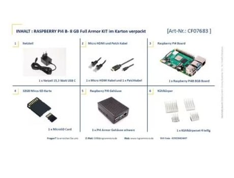 Kit 4b Armor 8gb Pi4 8gb Raspberry Pi