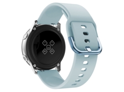 Bracelete Silicone 20Mm para Samsung Galaxy Watch Active Sm-R500 Azul Claro