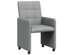 Conjunto 2 Cadeira De Jantar Vidaxl Cinzento-claro Tecido (58 X 65 X 94 Cm)