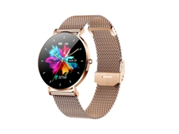 Relógio inteligente, tecido colorido AMOLED de 1,3 polegadas, bateria com duração de 30 dias, à prova d'água IP67, Ouro Bestvite