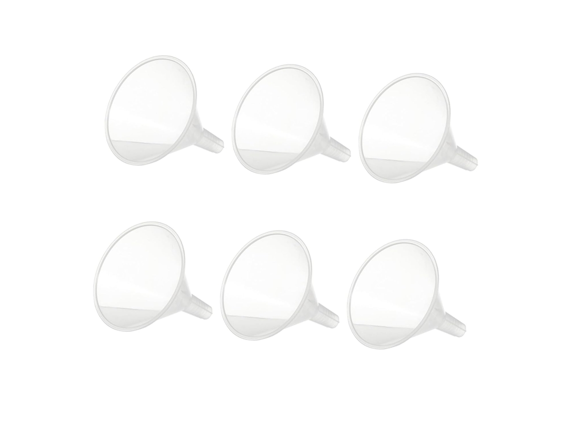 Pequenos Funis de Plástico, Fáceis Manusear, Descartáveis, Conjunto 6 Unidades, para Enchimento, CHABERLU
