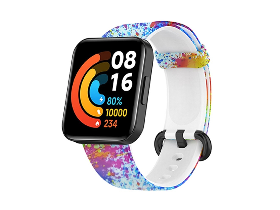 Bracelete Silicone Ajustável para Xiaomi Redmi Watch 2 Lite Impressão Colorida