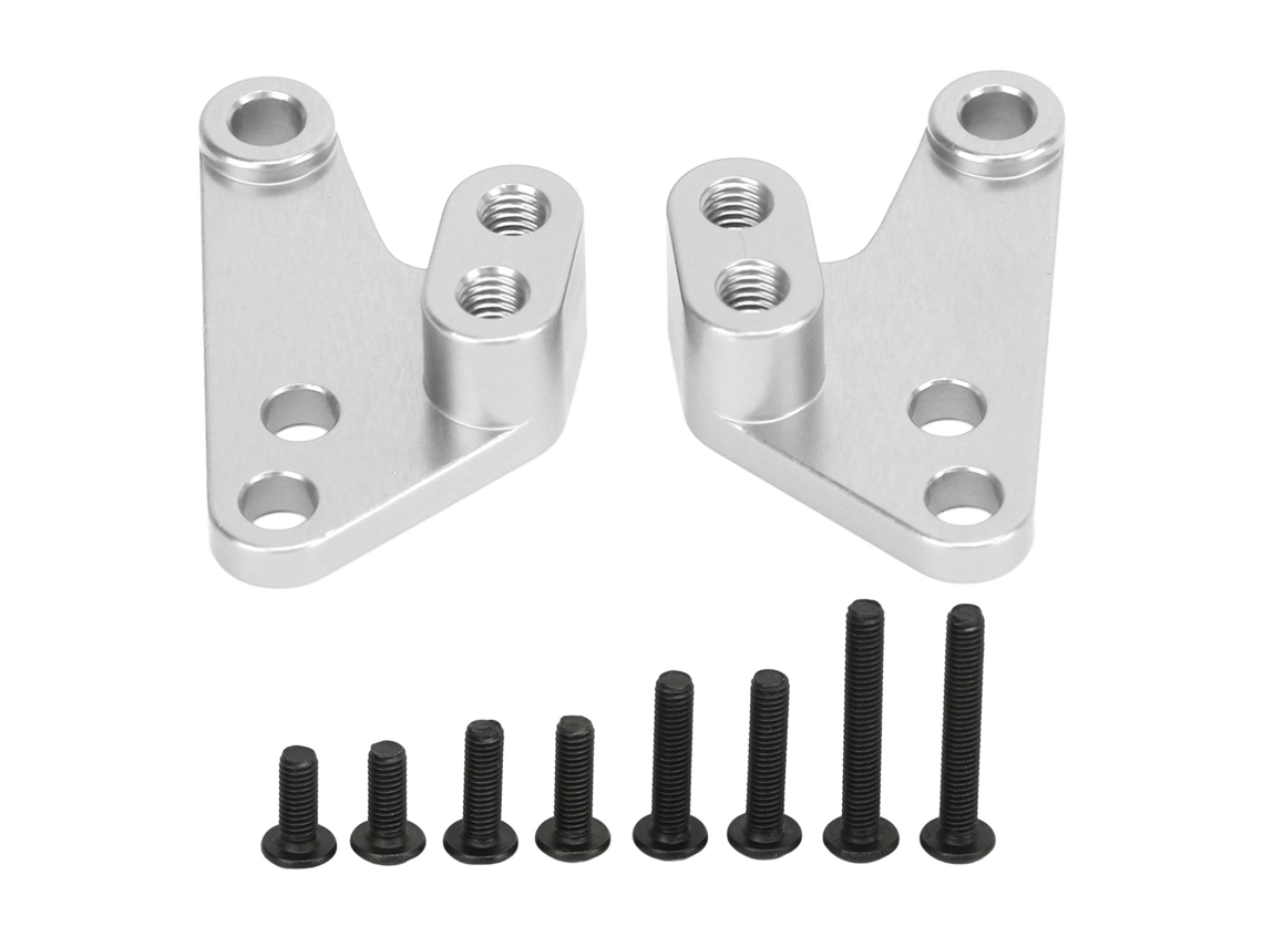 Suporte De Torre De Choque Dianteiro E Traseiro Rc Para Traxxas 1/10 Em Alumínio Prata Com Parafusos