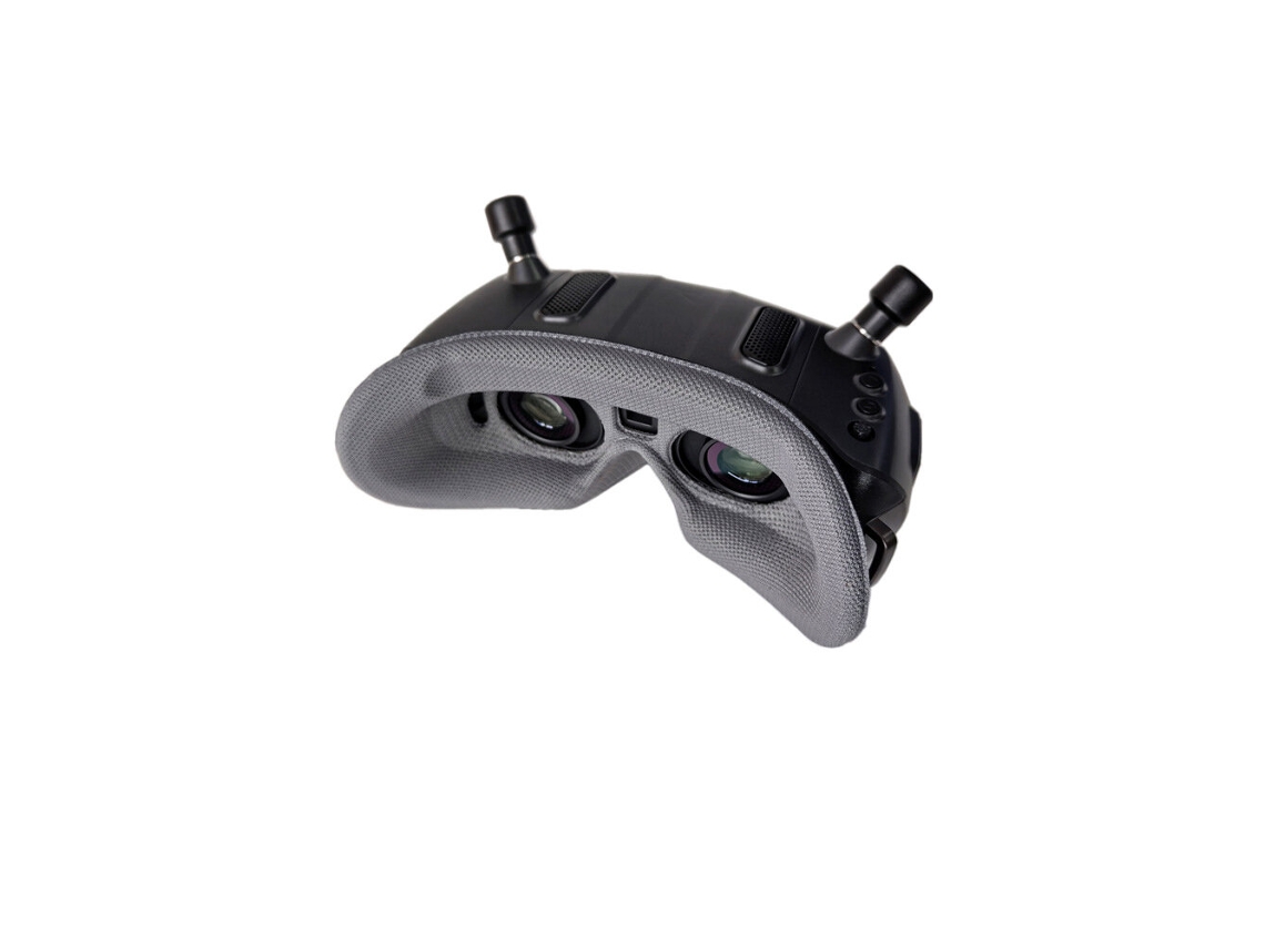 Máscara Olho Cinza + Capa Protetora Poeira Wlyl Headset Fpv Almofada Algodão Anti luz Esponja Fina Macia P/ Walksnail Avatar Hd X MDUG