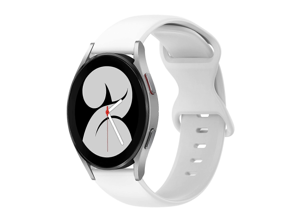 Pulseira De Silicone De Cor Sólida Com Fecho Borboleta Para Samsung Galaxy Watch 4 (40 Mm X 20 Mm).