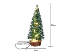 Pequenas Árvores de Natal de Pinho para Decoração de Casa de Festa de Natal Branco Quente Luz Quente de 20 Cm