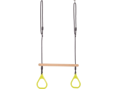 Trapézio de Argolas com Argolas de Plástico Verde Limão DICE