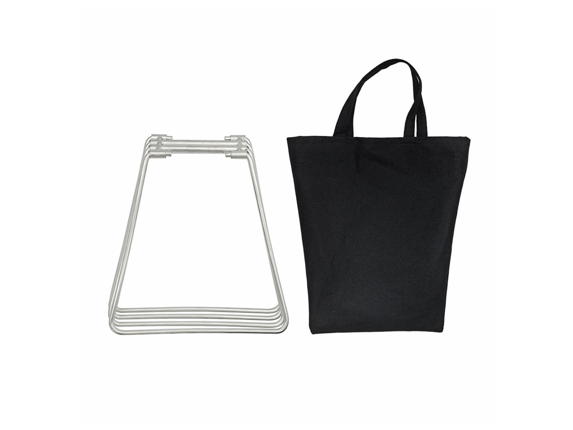 Suporte de Caixa para Camping Plegável com Rack de Bagagem de Ferro