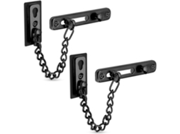 Corrente De Segurança Para Porta, Antirroubo Em Aço Inoxidável Com 4 Parafusos, Trava Porta Quarto, Interna, Casa, Hotel (prateada)