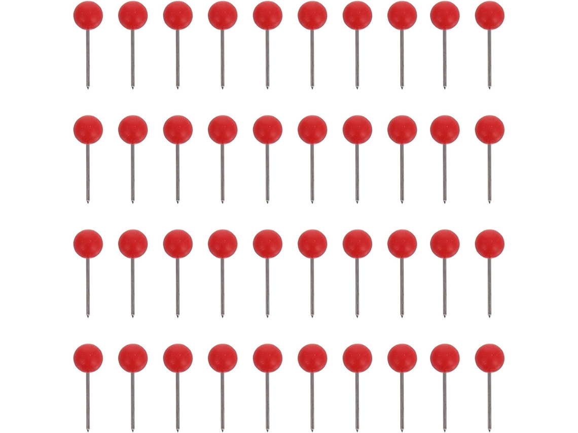 Tachinhas Beauvorty Para Mapas E Quadros, 300 Peças, Plástico Vermelho E Aço Inoxidável, Cabeça Redonda, Fácil
