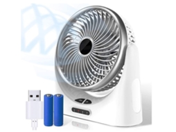 Ventilador De Mesa Usb Ventilador De Mesa Pessoal Portátil Com Luz Noturna Ventilador Elétrico Silencioso Para Quarto De Escritório Branco Lalamoli