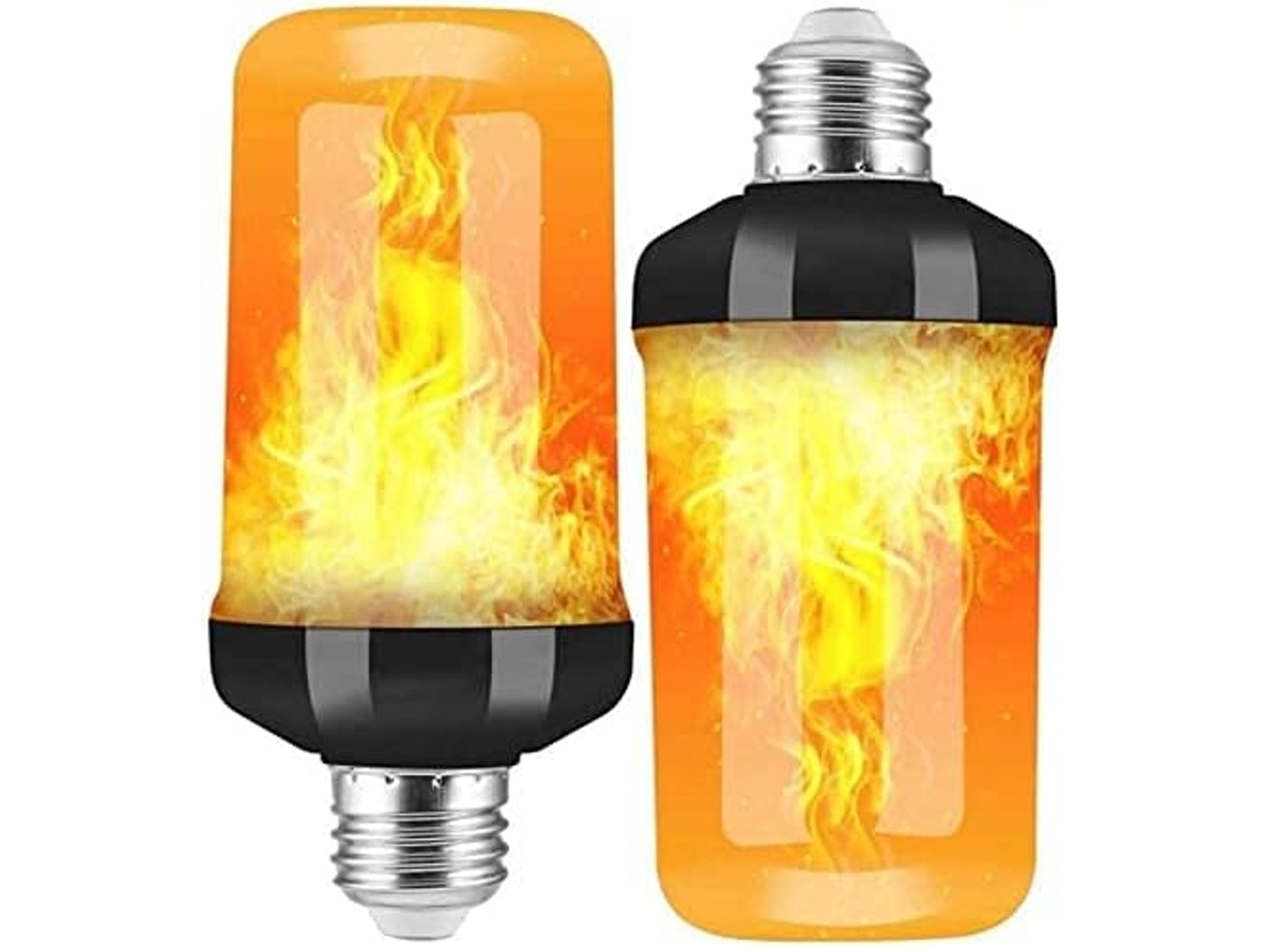 2 Lâmpadas Led E27 Efeito Chama Sensor Gravidade, Decoração ZYBLSSBB