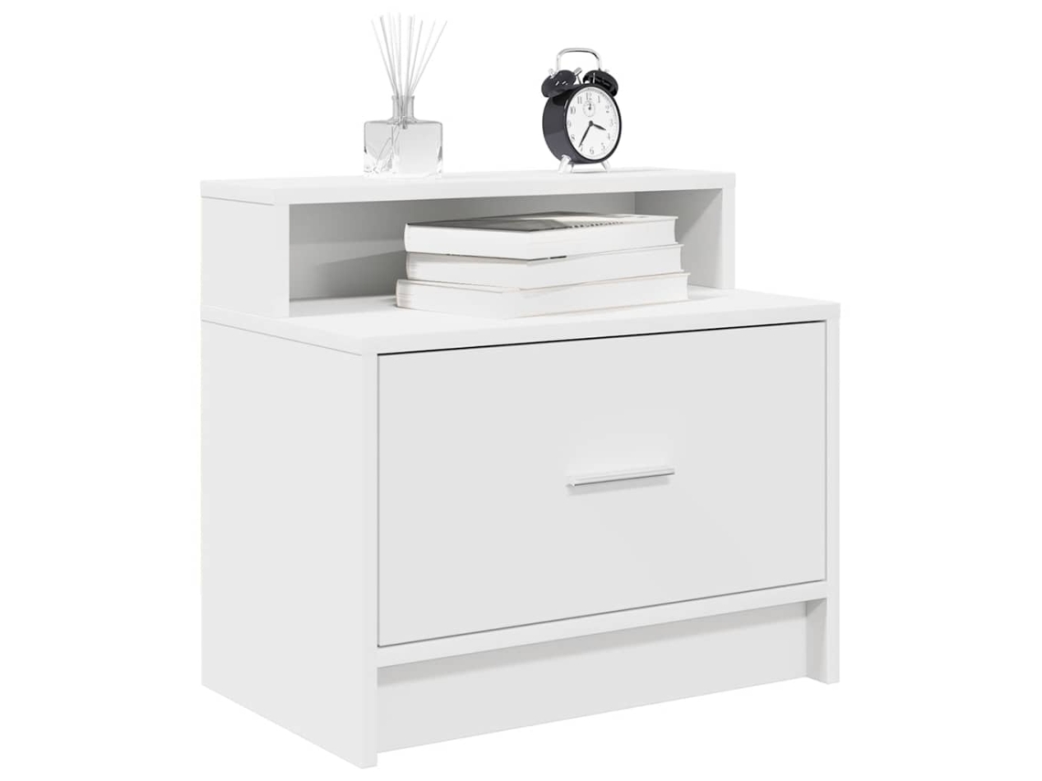 Vidaxl Mesas De Cabeceira Com Gaveta 2 Pcs 51x31x47 Cm Branco