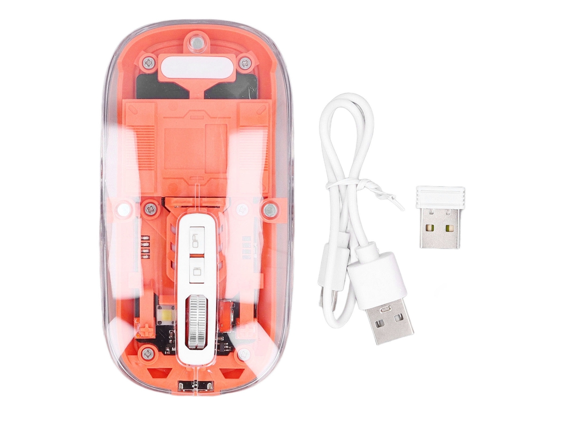 Ratón Bluetooth 2.4G con 3 Modos Silenciosos y Dpi Ajustable Naranja S/MARCA