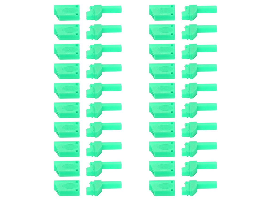 20pcs Conector Banana Isolado De 4mm Para Plugue Rc, Verde