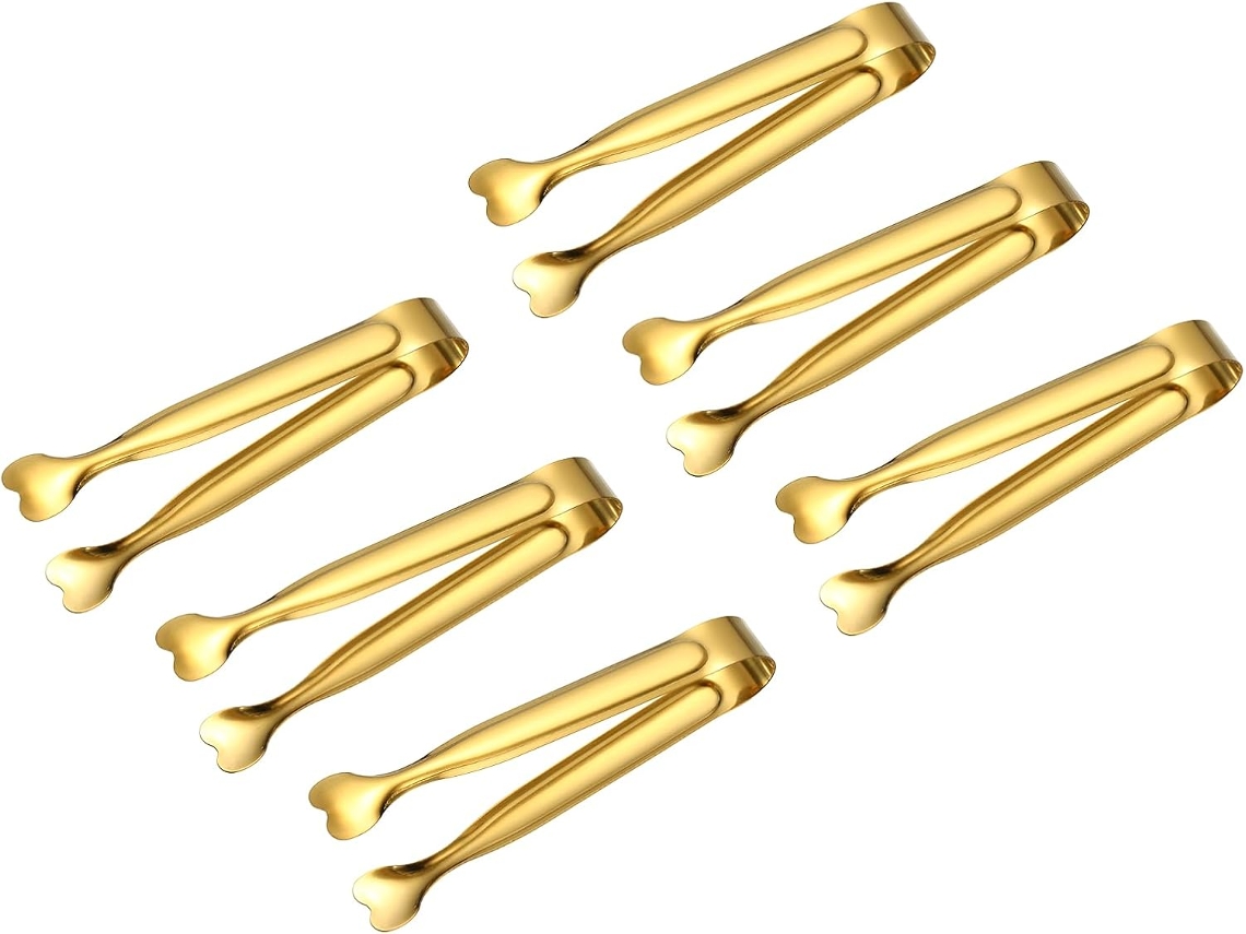 Pinça De Servir Pequena Patikil, Mini Pinça De Cozinha Aço Inoxidável 10, 9cm Para Confeitar Açúcar, Aperitivos, Saladas