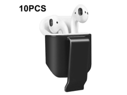 Conjunto de 10 capas protetoras portáteis para fones de ouvido com gancho de cintura, compatíveis com AirPods 2. GIECY