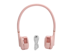 Aetheria ventilador Portátil Sem Lâminas Pendurado no Pescoço Silicone Abs Compacto para Casa Exterior Esportes Rosa