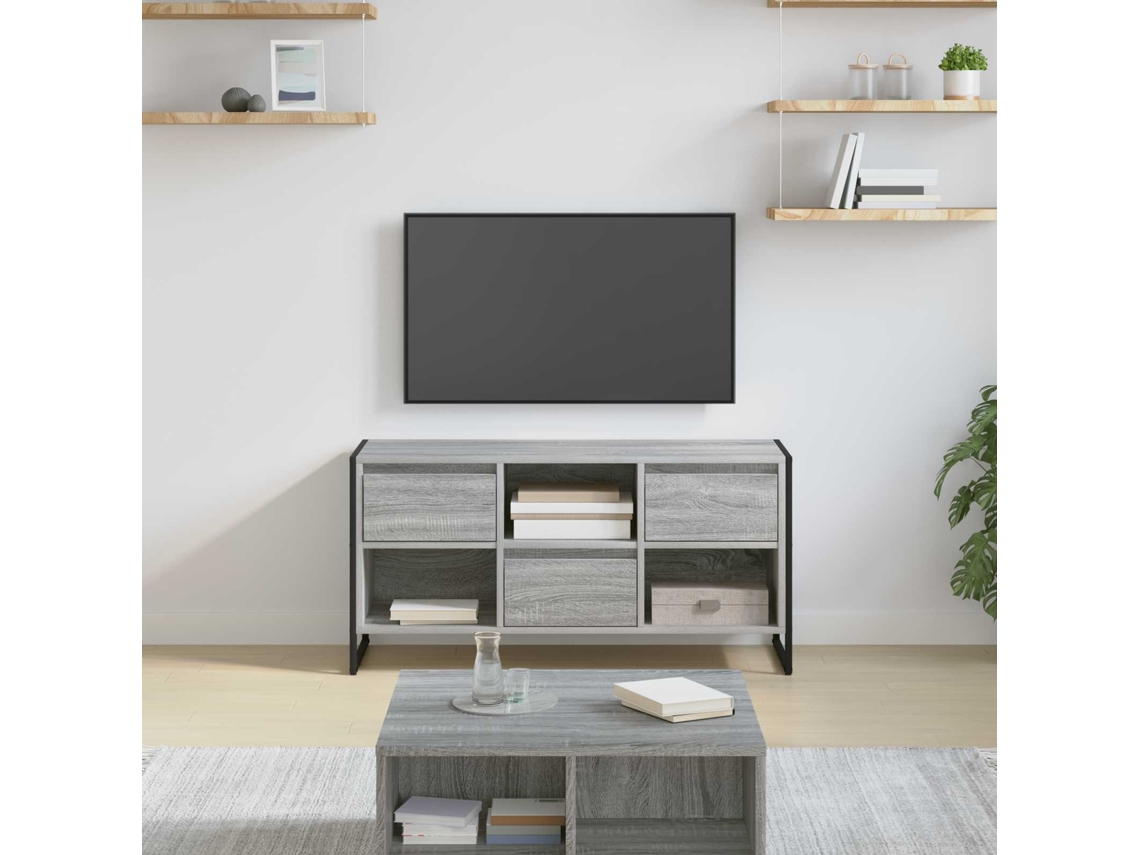Vidaxl Gabinete Para Tv 100 X 36 X 49,5 Cm Cinza Sonoma