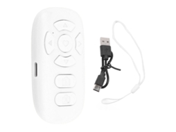 Controle Remoto Sem Fio Para Virar Páginas Bt V4.2 Universal Para Android Ios Smartphones Tablets Branco