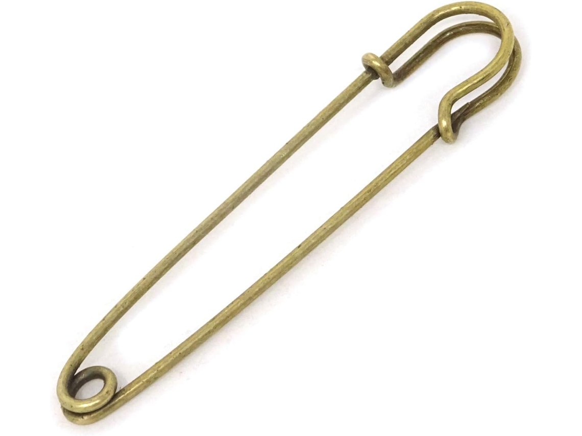 20 Alfinetes De Segurança Extragrandes De 7,6 Cm (3 Polegadas) Para Cobertores E Saias (bronze)