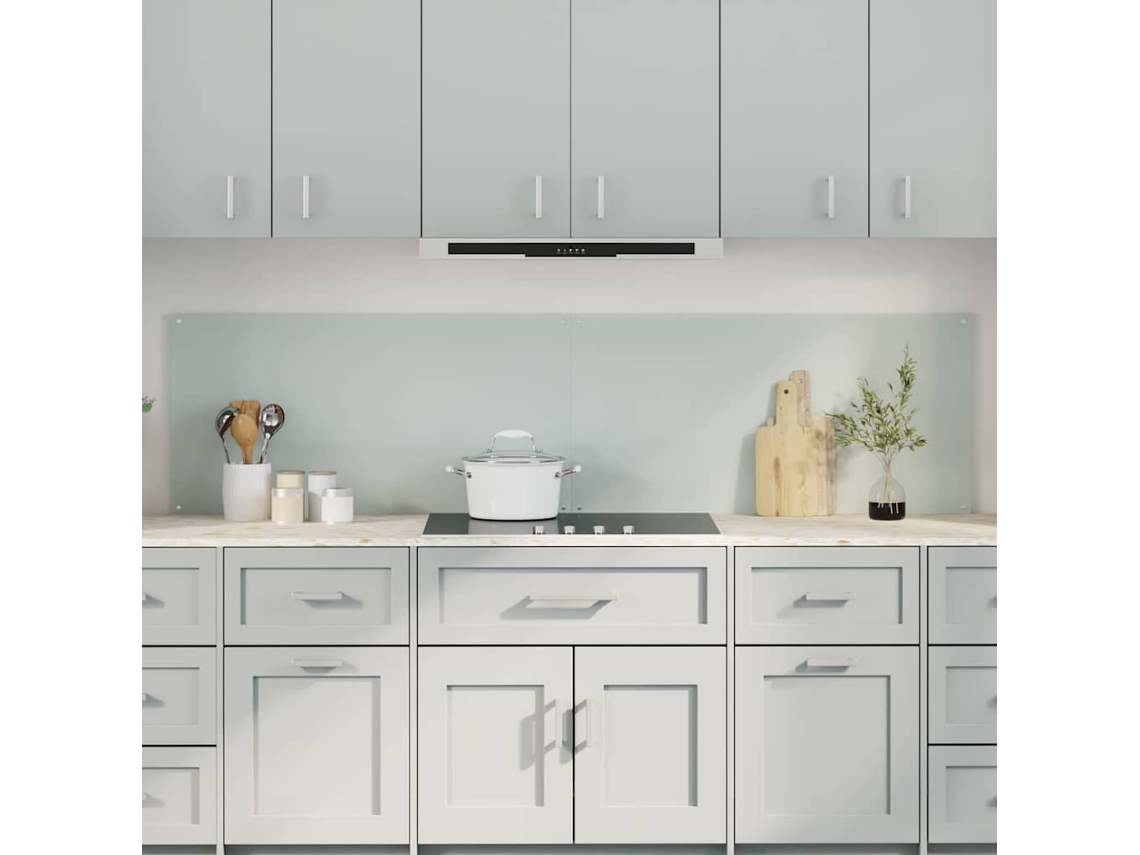 Vidaxl Painel De Cozinha 2 Pcs Branco 100 X 50 Cm Vidro Temperado