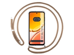 Capa Tumundosmartphone Transparente Para Vivo Y31 5g / Y21d Com Correia Camel