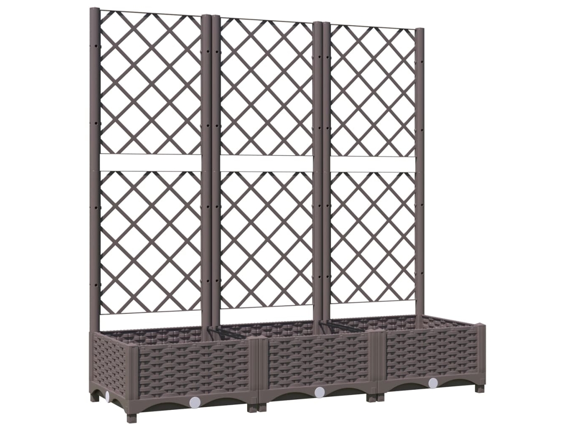 Garden Planter, Garden Planters Vidaxl Marrom Polipropileno (120 X 40 X 121.5 Cm)
