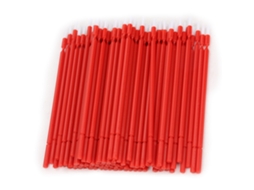 100 Escovillas Micro Aplicadores Dentales Desecháveis Com Cabos Flexíveis (vermelho)